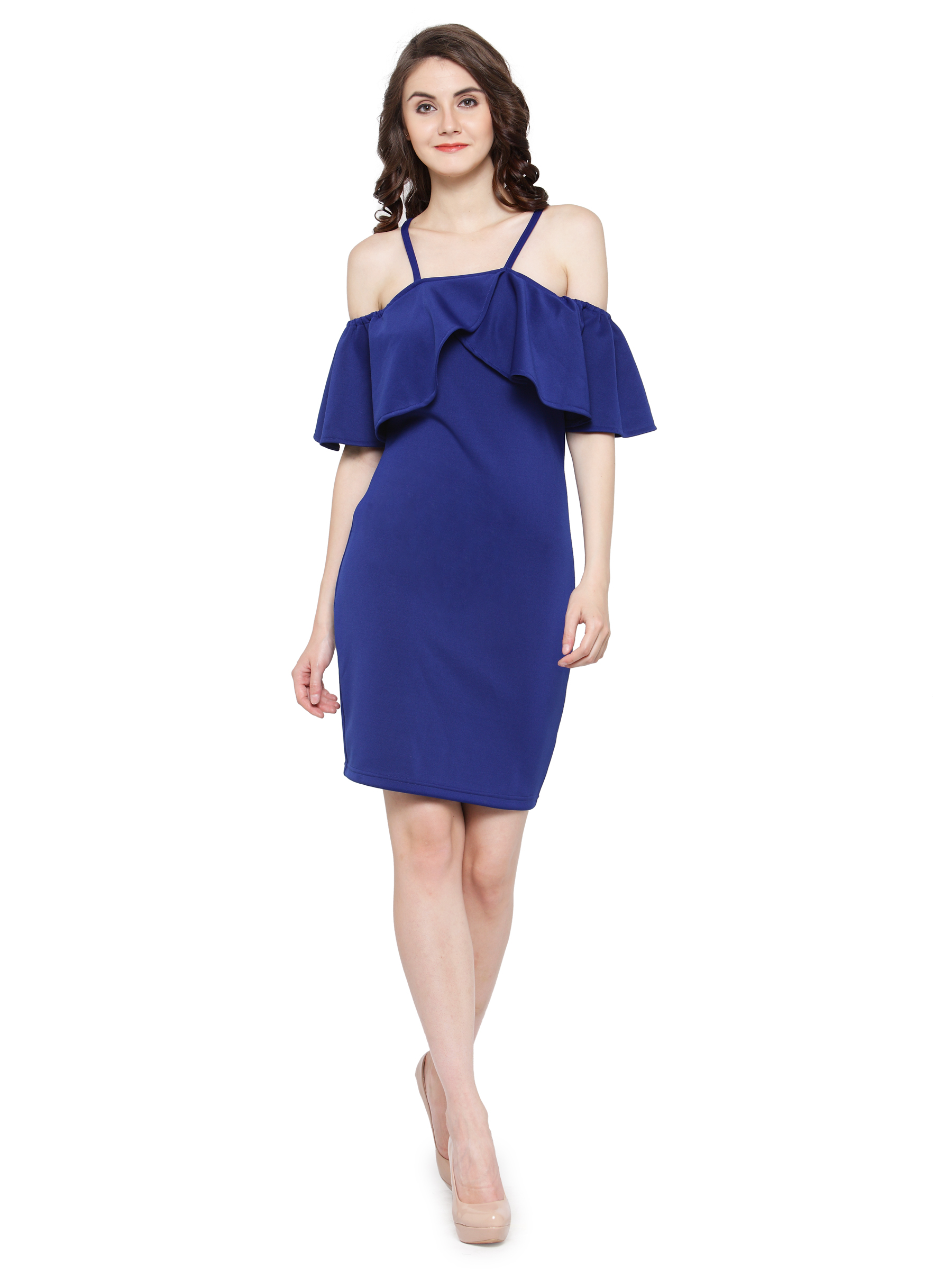 ICONIC NAVY MIDI BODYCON DRESS